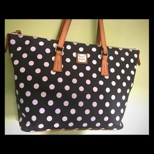 Black Polka Dot Dooney & Bourke Tote